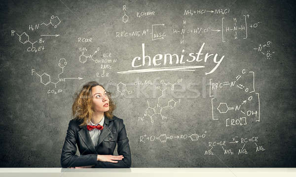 She is studying hard Stock photo © adam121