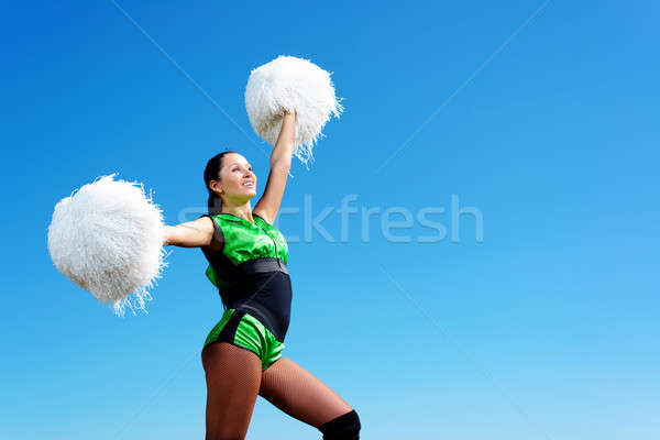 Cheerleader fille ciel bleu mode Aller couleur [[stock_photo]] © adam121