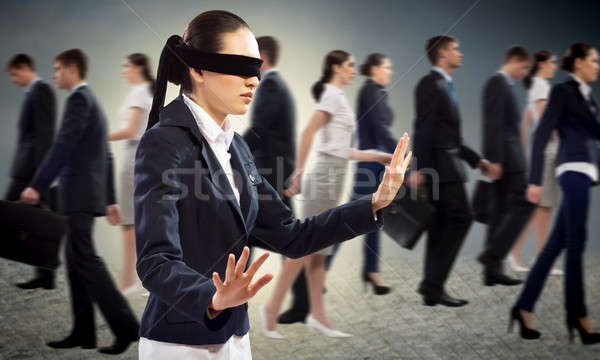 Young woman blindfolded blindfold hi-res stock photography and images -  Page 3 - Alamy