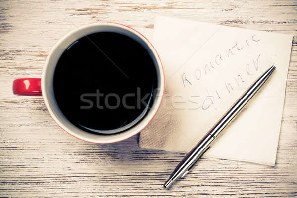 Message written on napkin Stock photo © adam121