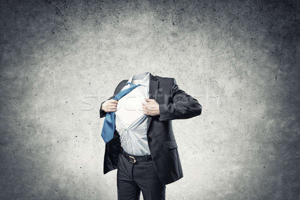 Stock photo: Headless super businessman