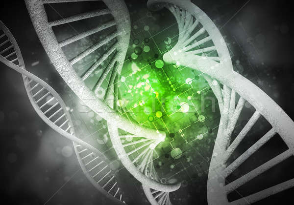 DNA鑑定を 分子 3D レンダリング 画像 研究 ストックフォト © adam121