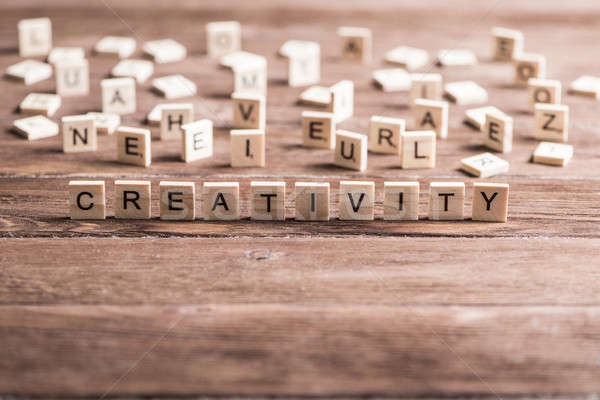 wooden elements with word creativity Stock photo © adam121