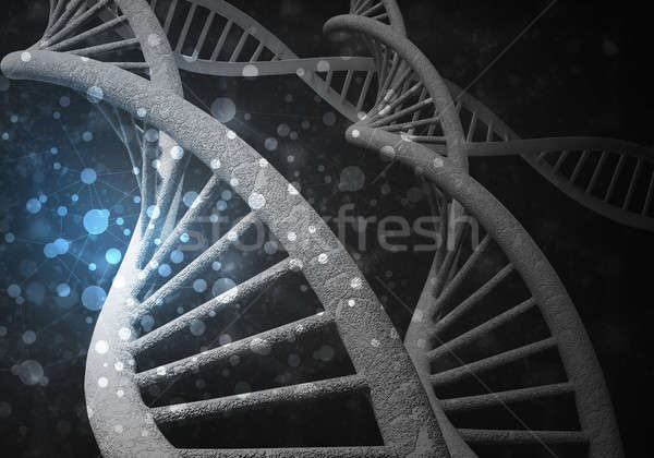 DNA molecules background, 3D rendering Stock photo © adam121