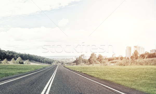 [[stock_photo]]: Trouver · façon · naturelles · été · paysage · asphalte