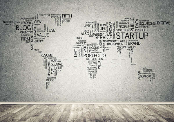 World map in typography Stock photo © adam121