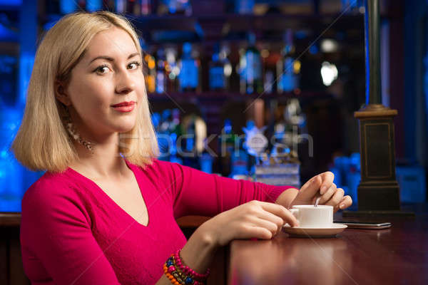 woman with a cup of coffee Stock photo © adam121