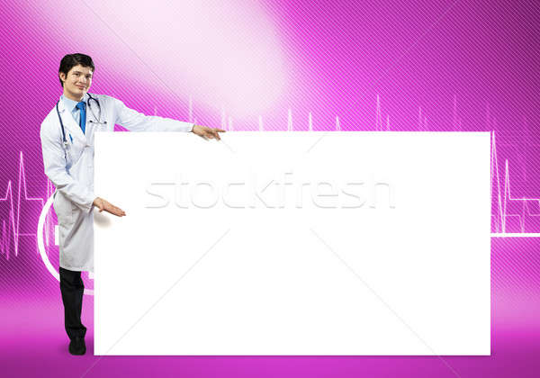 Medic steag tineri frumos alb loc Imagine de stoc © adam121