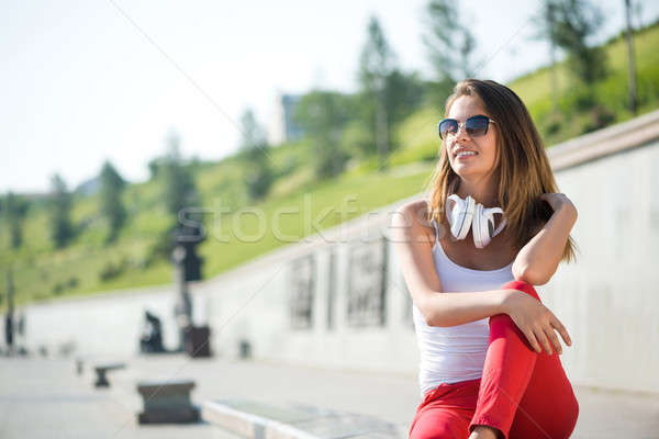 Stock photo: Student girl outdoors