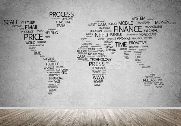 World map in typography Stock photo © adam121