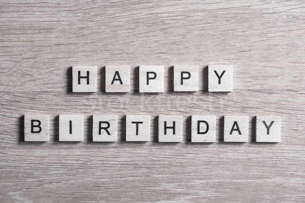 wooden elements with letter collected to word happy birthday Stock photo © adam121