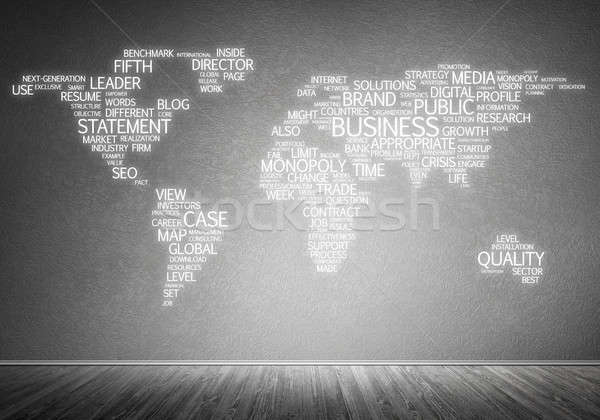 World map in typography Stock photo © adam121