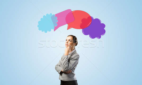 Woman thinking about something Stock photo © adam121
