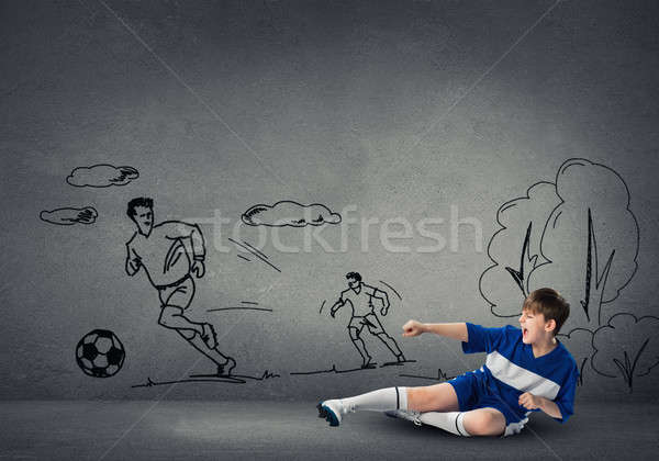 Football champion école garçon jouer [[stock_photo]] © adam121