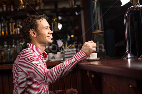 man with a cup of coffee Stock photo © adam121