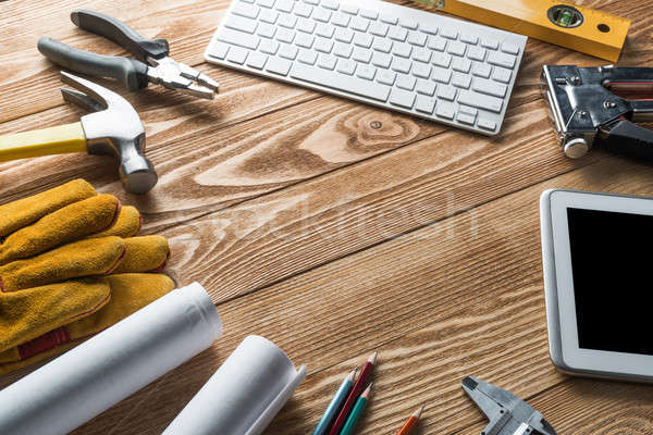 Foto stock: Reparar · serviço · solicitar · variedade · ferramentas · construtor