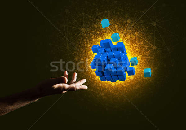 Stockfoto: Idee · nieuwe · integratie · kubus · cijfer