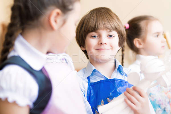 boy draws in class with other children Stock photo © adam121