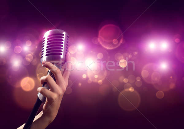 Popular cantante femenino mano borroso Foto stock © adam121