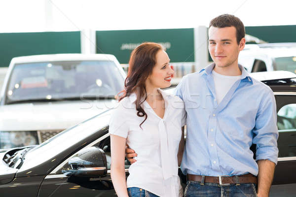 Young couple in the showroom Stock photo © adam121