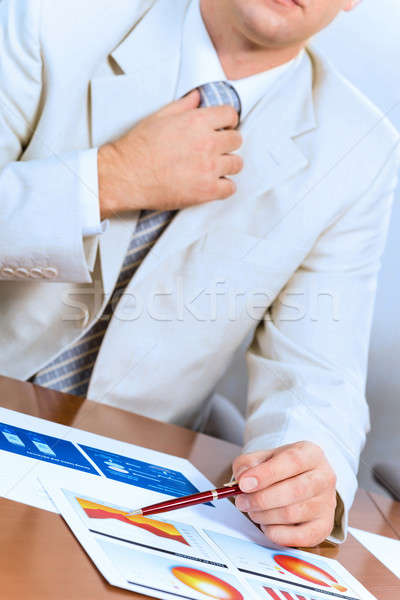 businessman corrects a tie themselves Stock photo © adam121