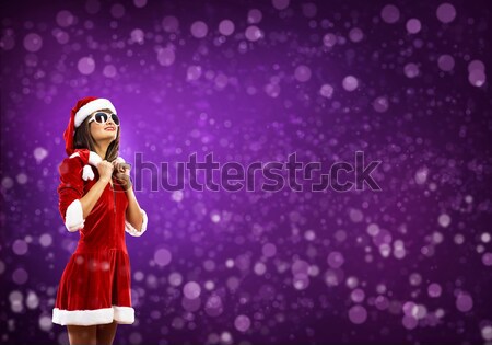 Noël chaud fête belle jeune femme [[stock_photo]] © adam121