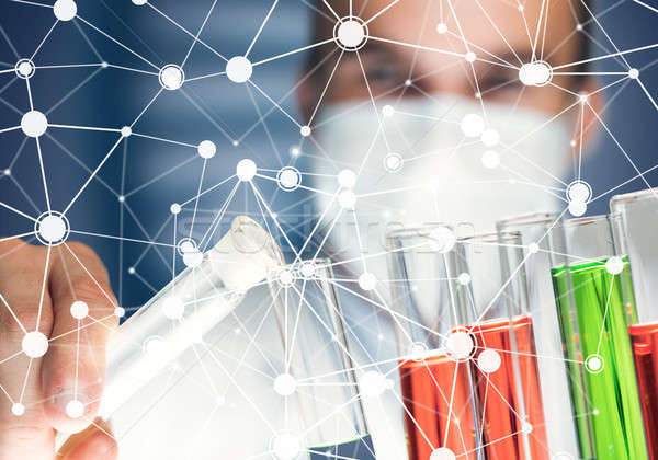 Portrait of concentrated male scientist working with reagents in laboratory Stock photo © adam121
