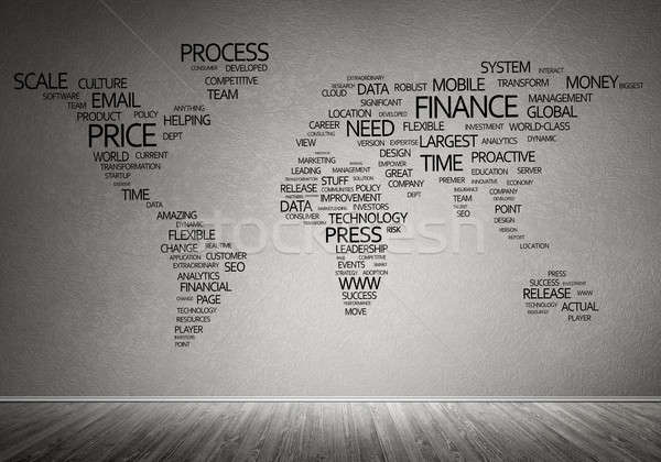 World map in typography Stock photo © adam121
