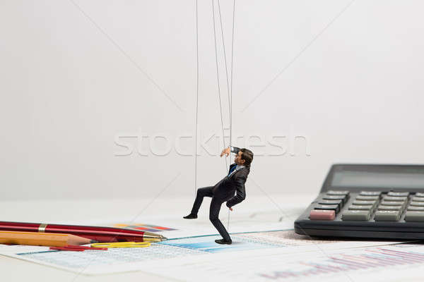 businessman puppet doll is on the desk Stock photo © adam121