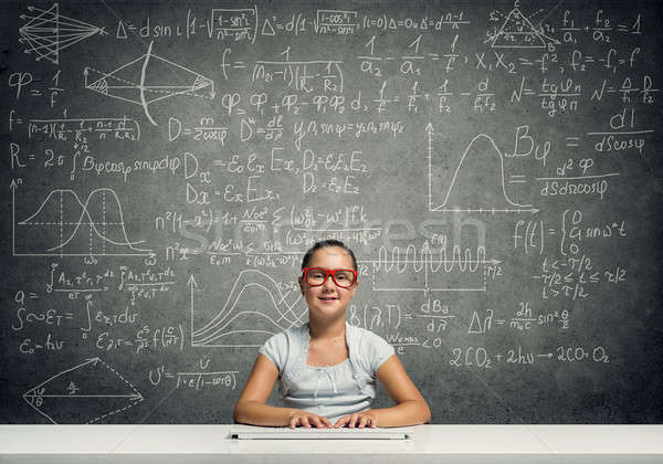 Weinig school genie meisje leeftijd Rood Stockfoto © adam121