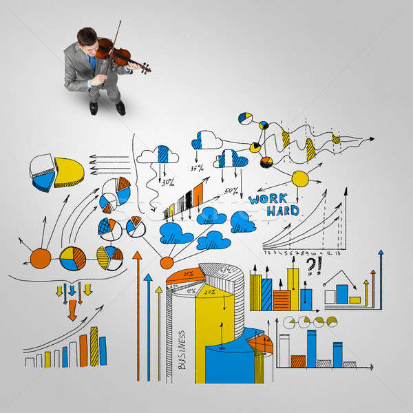 Businessman play success melody Stock photo © adam121