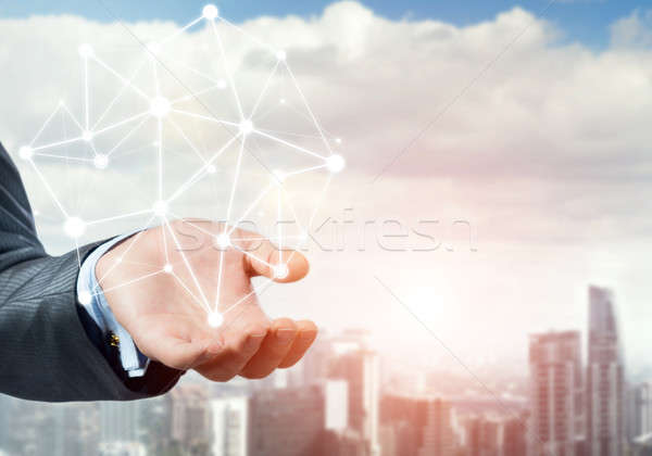 Foto stock: Conexión · interacción · empresario · mano