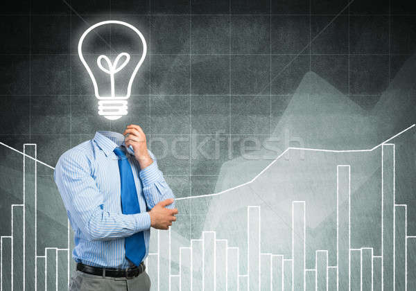 Stock photo: Man thinking over his idea