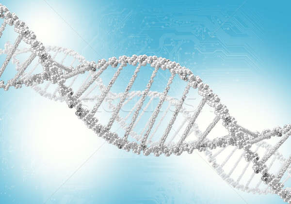 Stock photo: DNA helix against the colored background