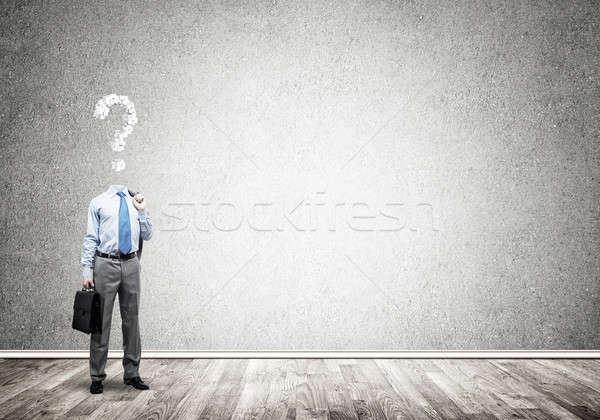 Immer Denken Geld Geschäftsmann Frage Zeichen Stock foto © adam121