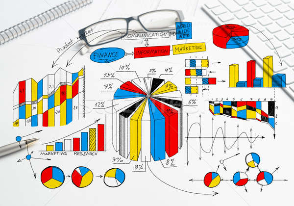 Plan rentable negocios color estrategia de negocios boceto Foto stock © adam121
