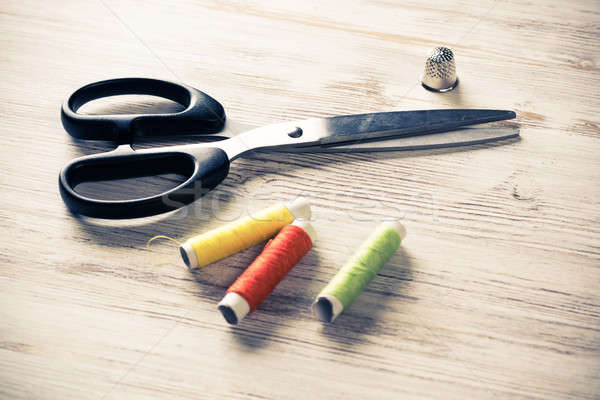 Sewing kit on table Stock photo © adam121