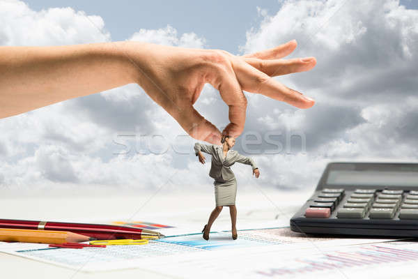 Hand catching woman Stock photo © adam121