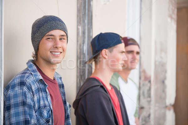 Guys skateboarders in street Stock photo © adam121