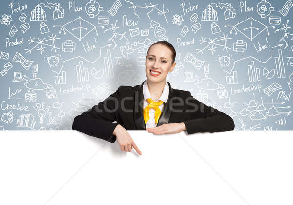 Foto stock: Empresária · algo · jovem · bastante · branco