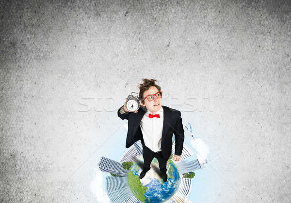 Stock photo: Comic businessman in red glasses
