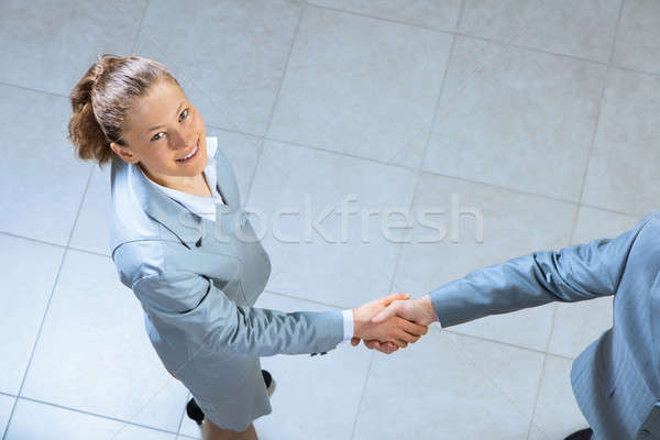 Portrait of a businesswoman shaking hand Stock photo © adam121
