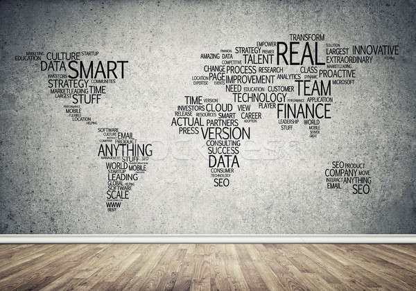 World map in typography Stock photo © adam121