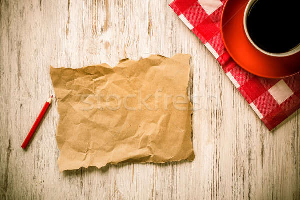 Stock photo: Coffee break with cookies