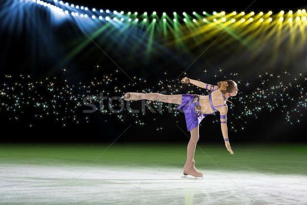 performance of young skaters, ice show Stock photo © adam121