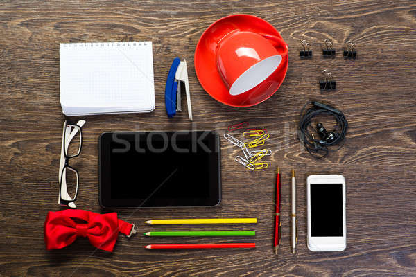Stock photo: items laid on the table, still life