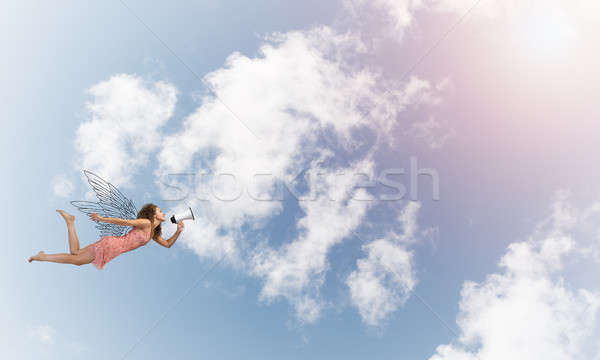 свободный экспресс мегафон Flying высокий Сток-фото © adam121