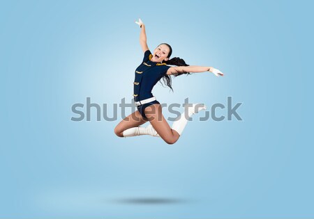 Cheerleader fille sautant ciel bleu mode Aller [[stock_photo]] © adam121