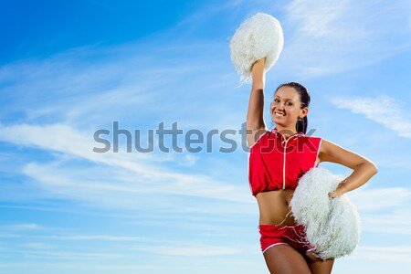 Cheerleader fille ciel bleu mode Aller couleur [[stock_photo]] © adam121
