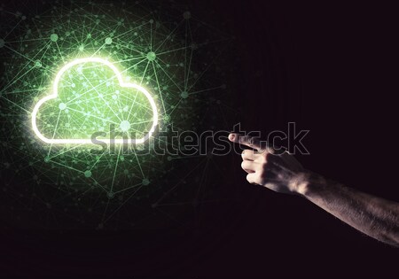 Digital nor pictograma simbol fără fir conexiune întuneric Imagine de stoc © adam121